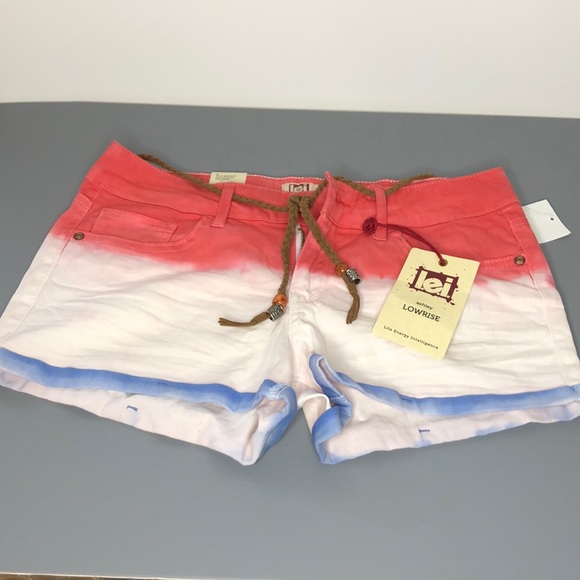 lei Pants - L.E.I. Red, White & Blue Shorts Sz 9 Regular
